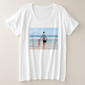 自分の写真や文字の追加 プラスサイズTシャツ (デザイン正面)