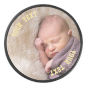 自分の写真をアップロードしてカスタム写真をパーソナライズされた作成 アイスホッケーパック (正面)