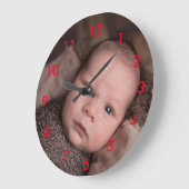 自分の写真をアップロードするアクリル製壁時計 ラージ壁時計 (傾斜)