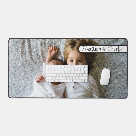 自分の写真をアップロードする追加文字 パーソナライズされた デスクマット (キーボード&マウス)