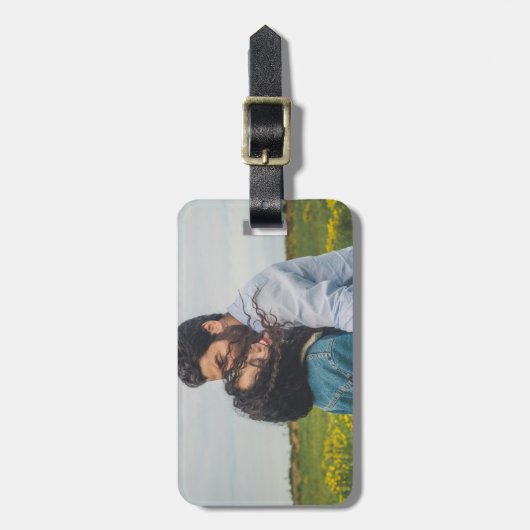 自分の写真をカスタム両面に作成 ラゲッジタグ (正面縦)