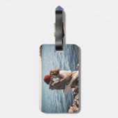 自分の写真をカスタム両面に作成 ラゲッジタグ (裏面縦)