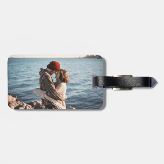 自分の写真をカスタム両面に作成 ラゲッジタグ (裏面横)