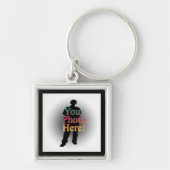 自分の写真をカスタム作パーソナライズされた成 キーホルダー (正面)