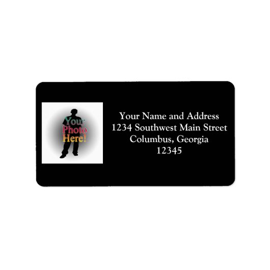 自分の写真をカスタム作パーソナライズされた成 ラベル (正面)