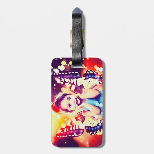 自分の写真をカスタム作成すパーソナライズされたる ラゲッジタグ (裏面縦)