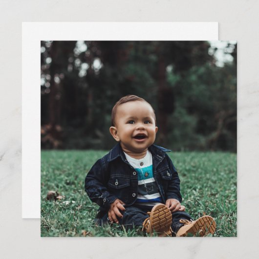 自分の写真をカスタム作成 招待状 (正面/裏面)