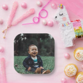 自分の写真をカスタム追加 ペーパープレート (パーティー)