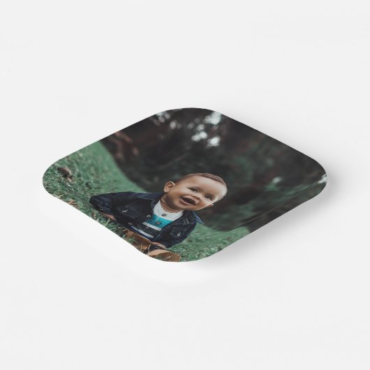 自分の写真をカスタム追加 ペーパープレート (傾斜あり)