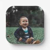 自分の写真をカスタム追加 ペーパープレート (正面)