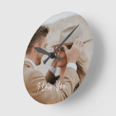 自分の写真をカスタム追加 ラウンド壁時計 (傾斜)