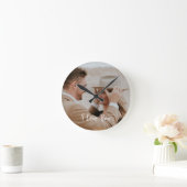 自分の写真をカスタム追加 ラウンド壁時計 (ホーム)