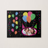 自分の写真をパーティー帽子や風船に追加 ジグソーパズル (横)