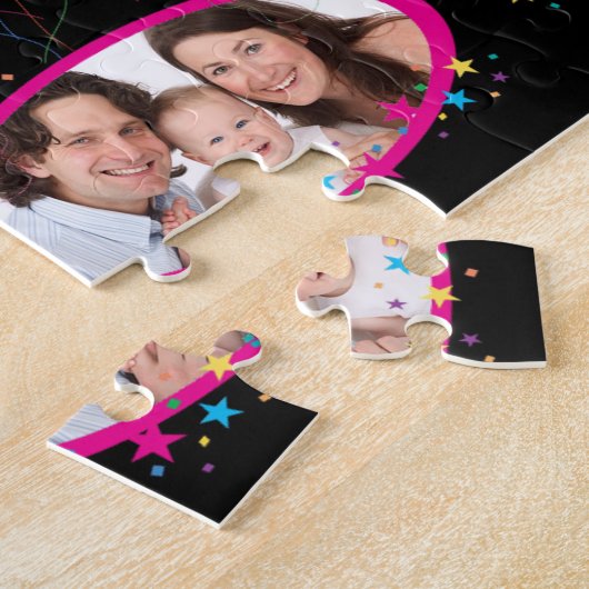 自分の写真をパーティー帽子や風船に追加 ジグソーパズル (側面)