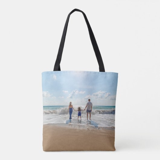 自分の写真を両面に追加カスタムする トートバッグ (裏面)