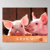 自分の写真を作おもしろい成する愛のカスタム ポスター (正面)