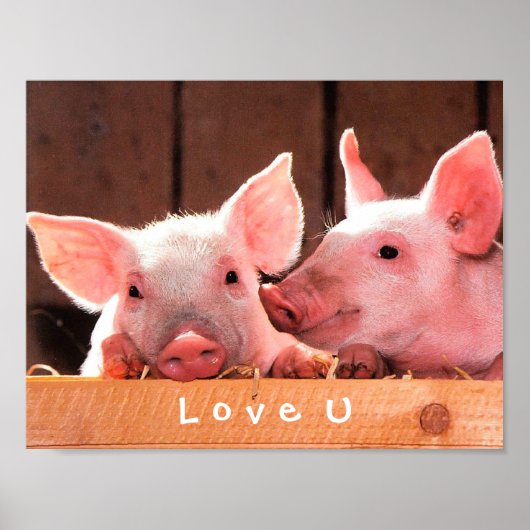 自分の写真を作おもしろい成する愛のカスタム ポスター (正面)