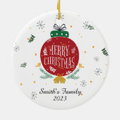 自分の写真を作るオーナメントクリスマスキープサク セラミックオーナメント (裏面)