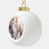 自分の写真を作るクリスマスセラミックオーナメント セラミックボールオーナメント (右)