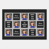 自分の写真を作るクリスマス休暇 ラッピングペーパーシート (正面3)