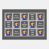 自分の写真を作るクリスマス休暇 ラッピングペーパーシート (正面2)