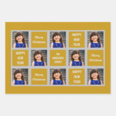 自分の写真を作るクリスマス休暇 ラッピングペーパーシート (正面)