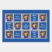 自分の写真を作るクリスマス休暇 ラッピングペーパーシート (正面3)