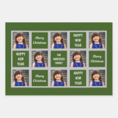 自分の写真を作るクリスマス休暇 ラッピングペーパーシート (正面2)