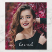 自分の写真を作カスタム成するDIY Loved ワインラベル (シングルラベル)