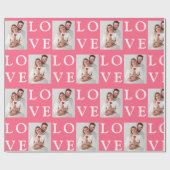 自分の写真を作カスタム成するValentines Day Gift ラッピングペーパー (フラット)