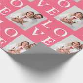 自分の写真を作カスタム成するValentines Day Gift ラッピングペーパー (角)