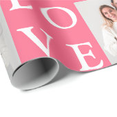 自分の写真を作カスタム成するValentines Day Gift ラッピングペーパー (ロールコーナー)