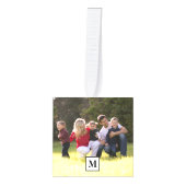 自分の写真を作パーソナライズされたる キューブオーナメント (正面)