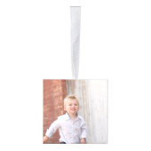 自分の写真を作パーソナライズされたる キューブオーナメント (右)