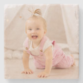 自分の写真を作パーソナライズされたる ストーンコースター (正面)