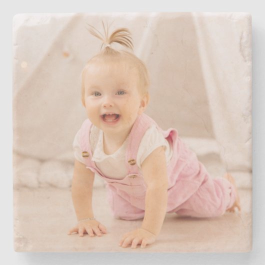 自分の写真を作パーソナライズされたる ストーンコースター (正面)