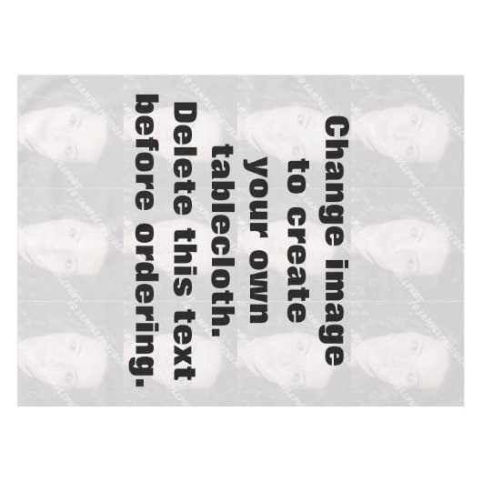 自分の写真を作パーソナライズされたる テーブルクロス (正面(横))