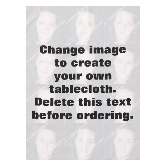 自分の写真を作パーソナライズされたる テーブルクロス (正面)