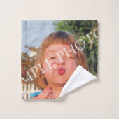 自分の写真を作パーソナライズされたる バスタオルセット (ウォッシュタオル)