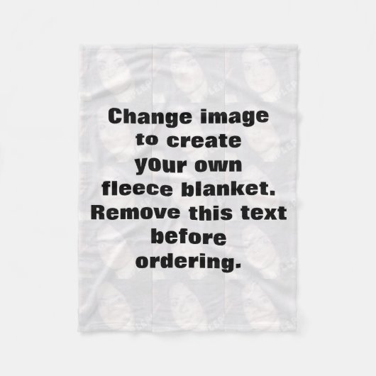 自分の写真を作パーソナライズされたる フリースブランケット (正面)