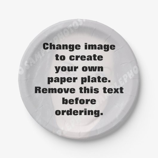 自分の写真を作パーソナライズされたる ペーパープレート (正面)