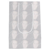 自分の写真を作パーソナライズされたる ミディアムペーパーバッグ (裏面)