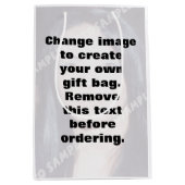 自分の写真を作パーソナライズされたる ミディアムペーパーバッグ (正面)