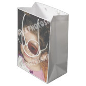 自分の写真を作パーソナライズされたる ミディアムペーパーバッグ (裏面アングル)