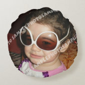 自分の写真を作パーソナライズされたる ラウンドクッション (裏面)