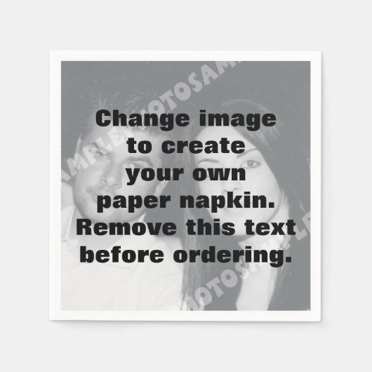 自分の写真を作パーソナライズされた成する スタンダードカクテルナプキン (正面)
