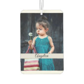 自分の写真を作パーソナライズされた成 カーエアーフレッシュナー (裏面)