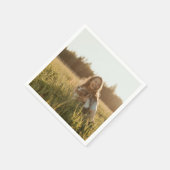 自分の写真を作パーソナライズされた成 スタンダードカクテルナプキン (角)