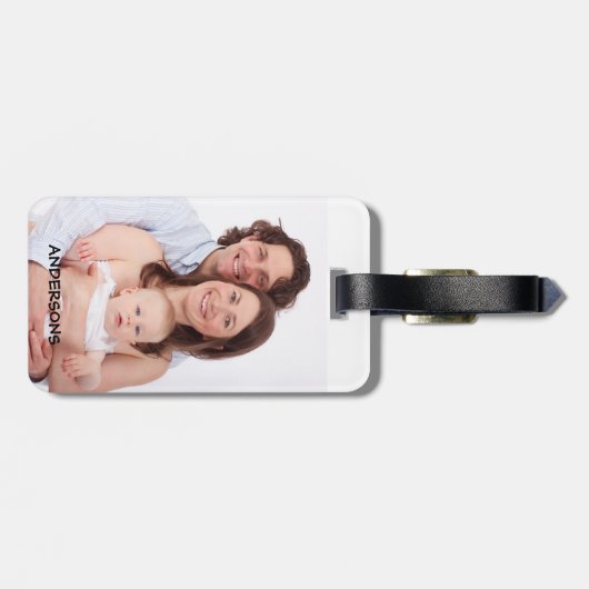 自分の写真を作パーソナライズされた成 ラゲッジタグ (裏面横)