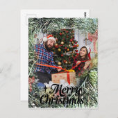 自分の写真を作パーソナライズされた成Merry Christmas ポストカード (正面/裏面)